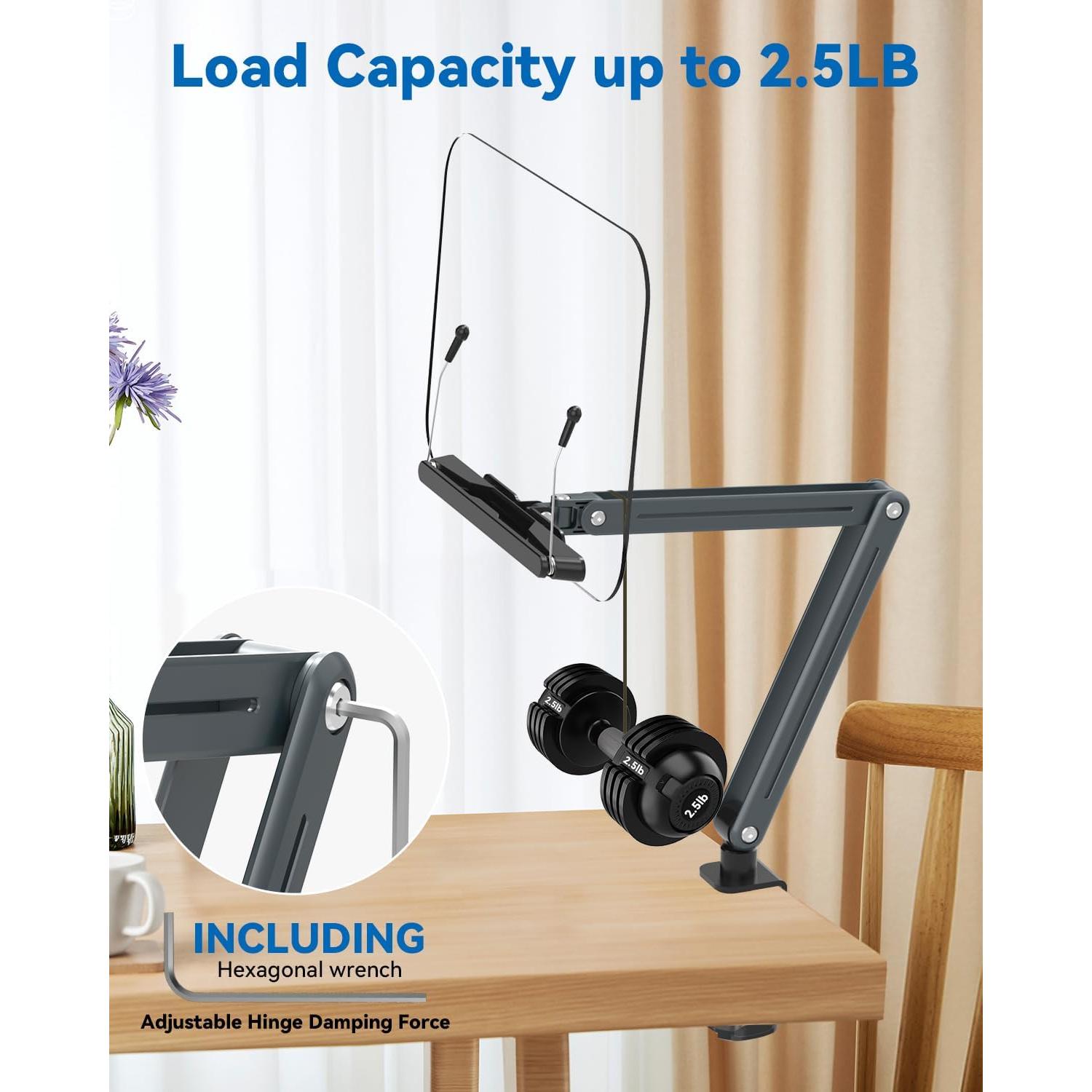 Soporte de Libro Ergonómico YCNEW Gris Altura Ajustable 50.8cm