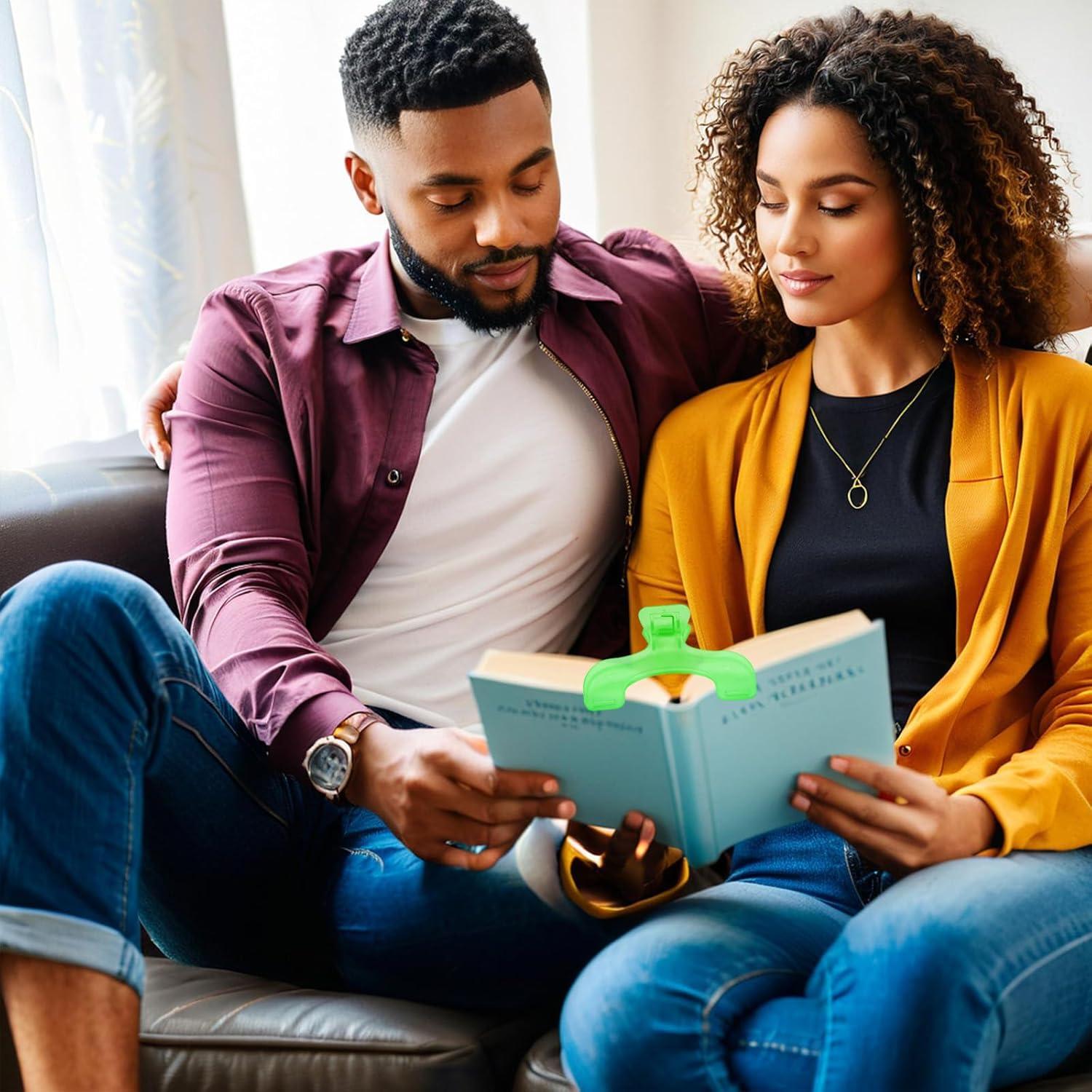 2 Sujetadores de Páginas Transparentes HINGTAI para Leer