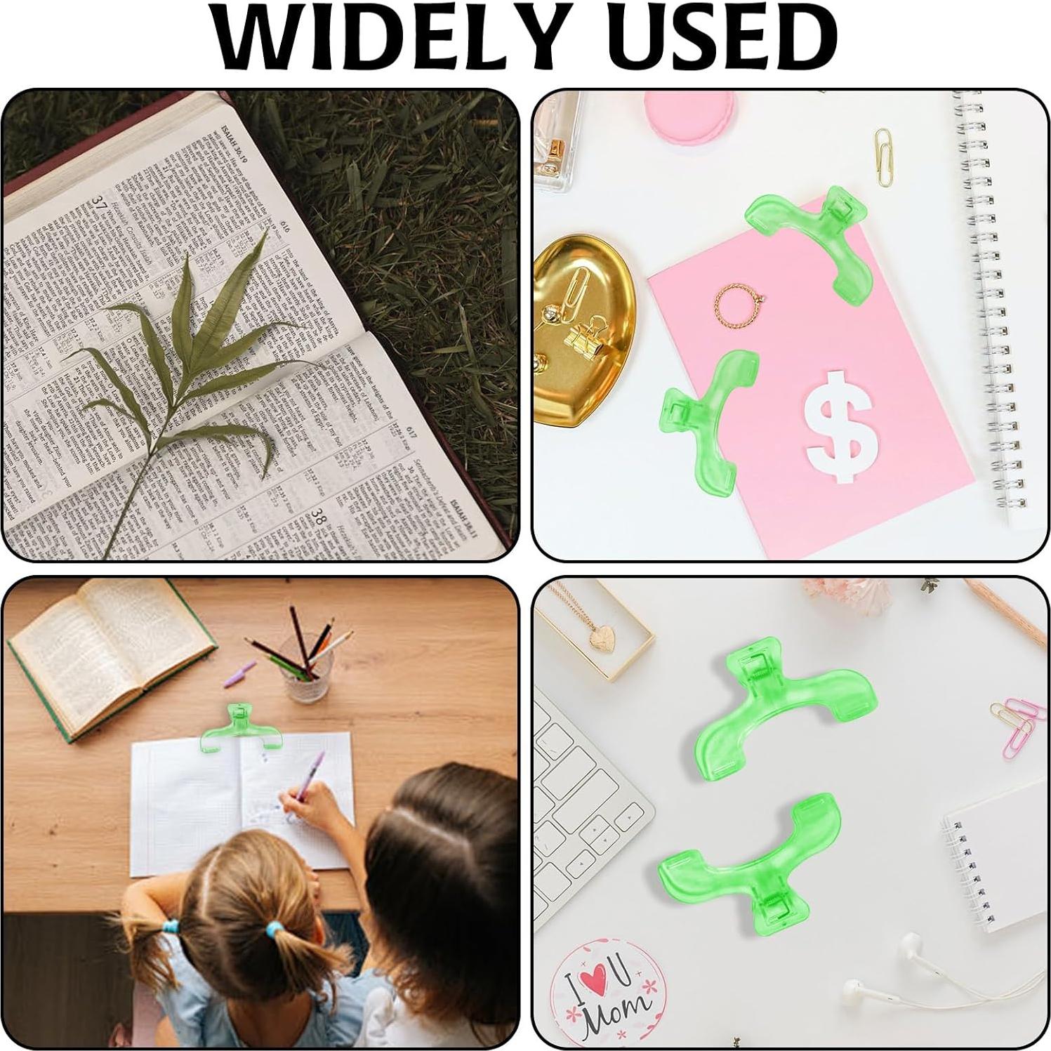 2 Sujetadores de Páginas Transparentes HINGTAI para Leer