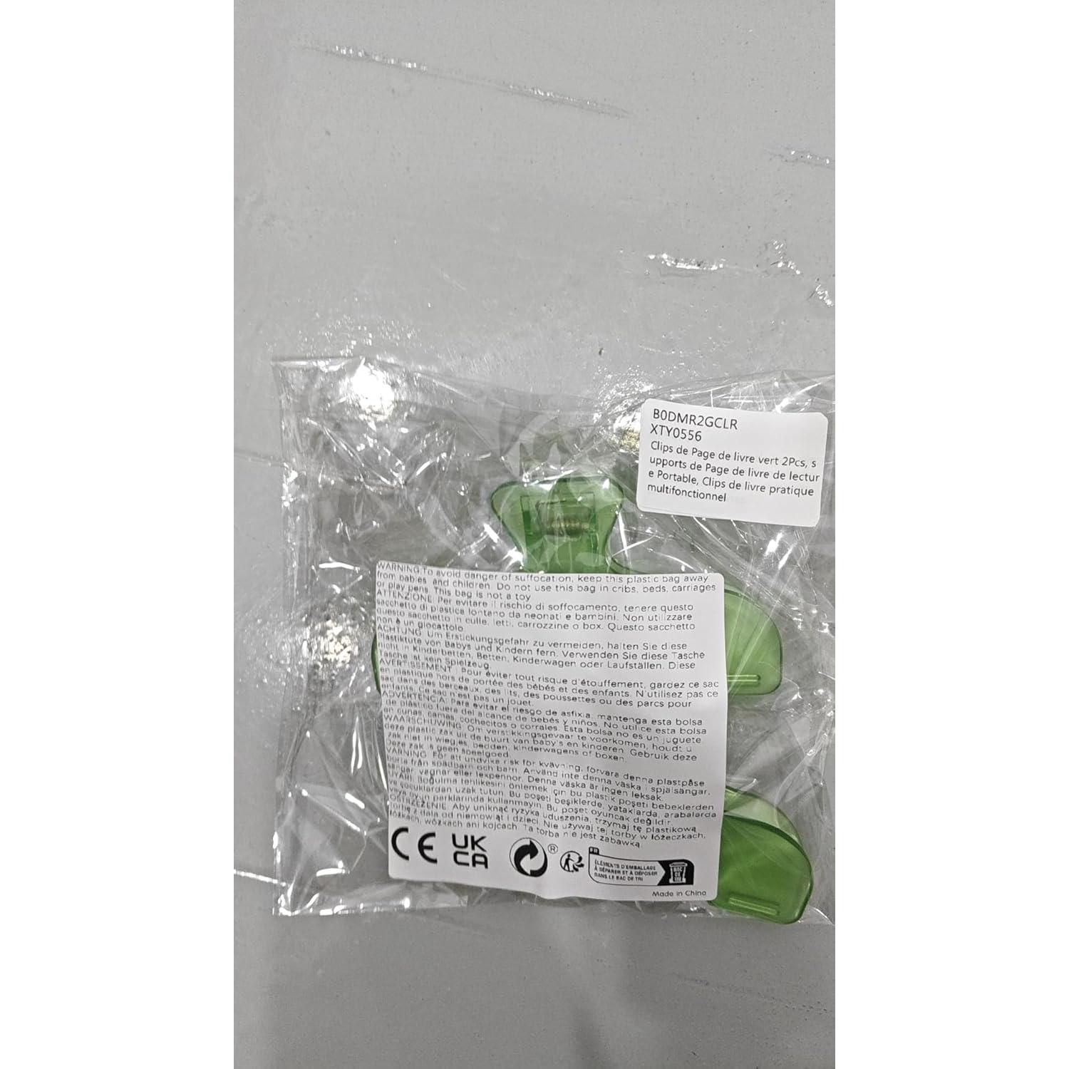 2 Sujetadores de Páginas Transparentes HINGTAI para Leer