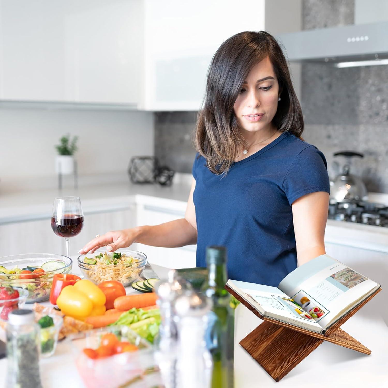 Soporte para Libros Geetery de Madera de Bambú 26x18 cm