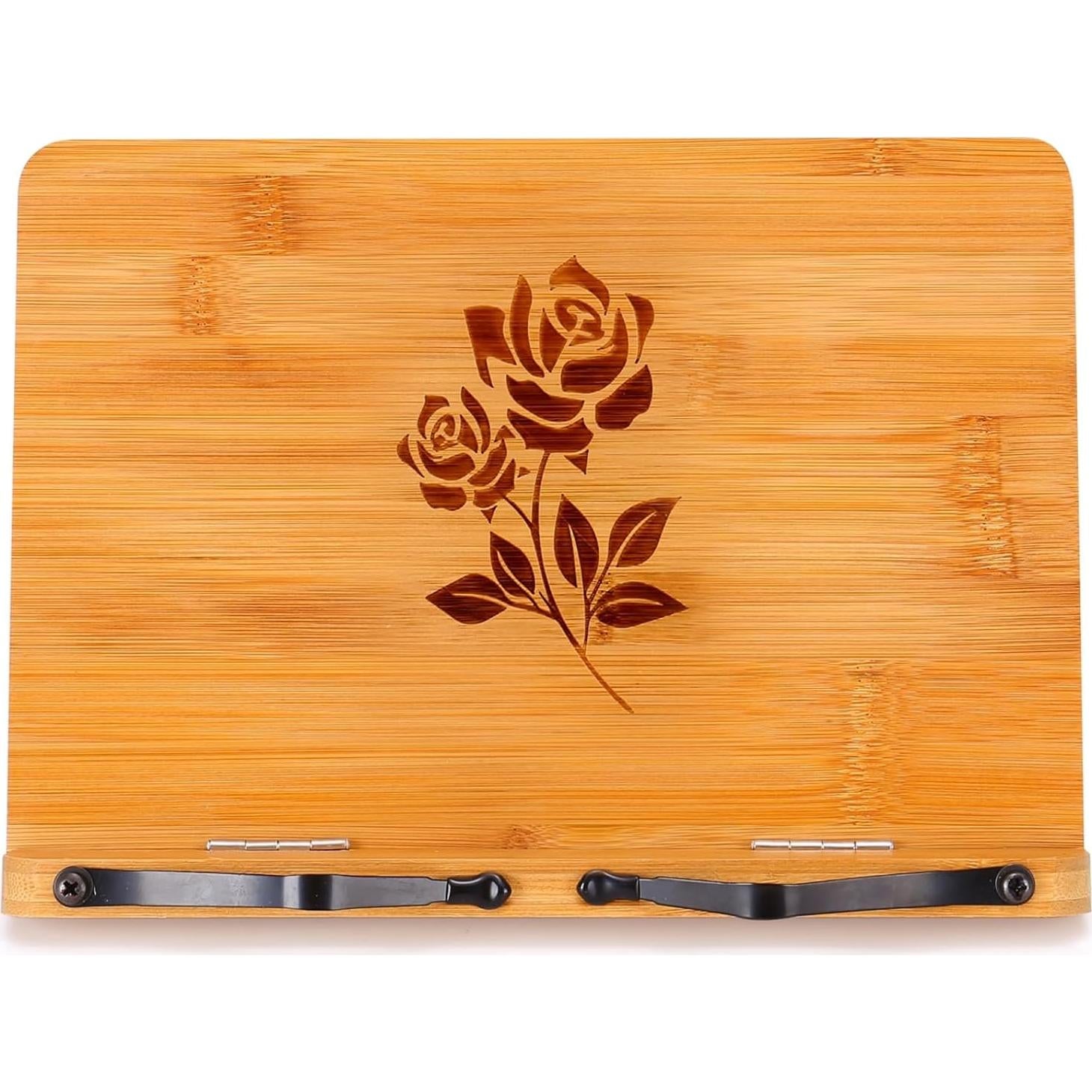 Soporte de Libro Plegable MEGREZ de Bambú 28 x 20.3 cm Rosa