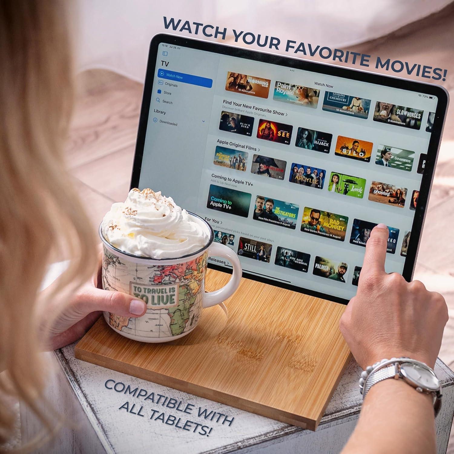 Soporte de Libros Triangular de Bambú Regalo Mundo 27.94x22.10 cm