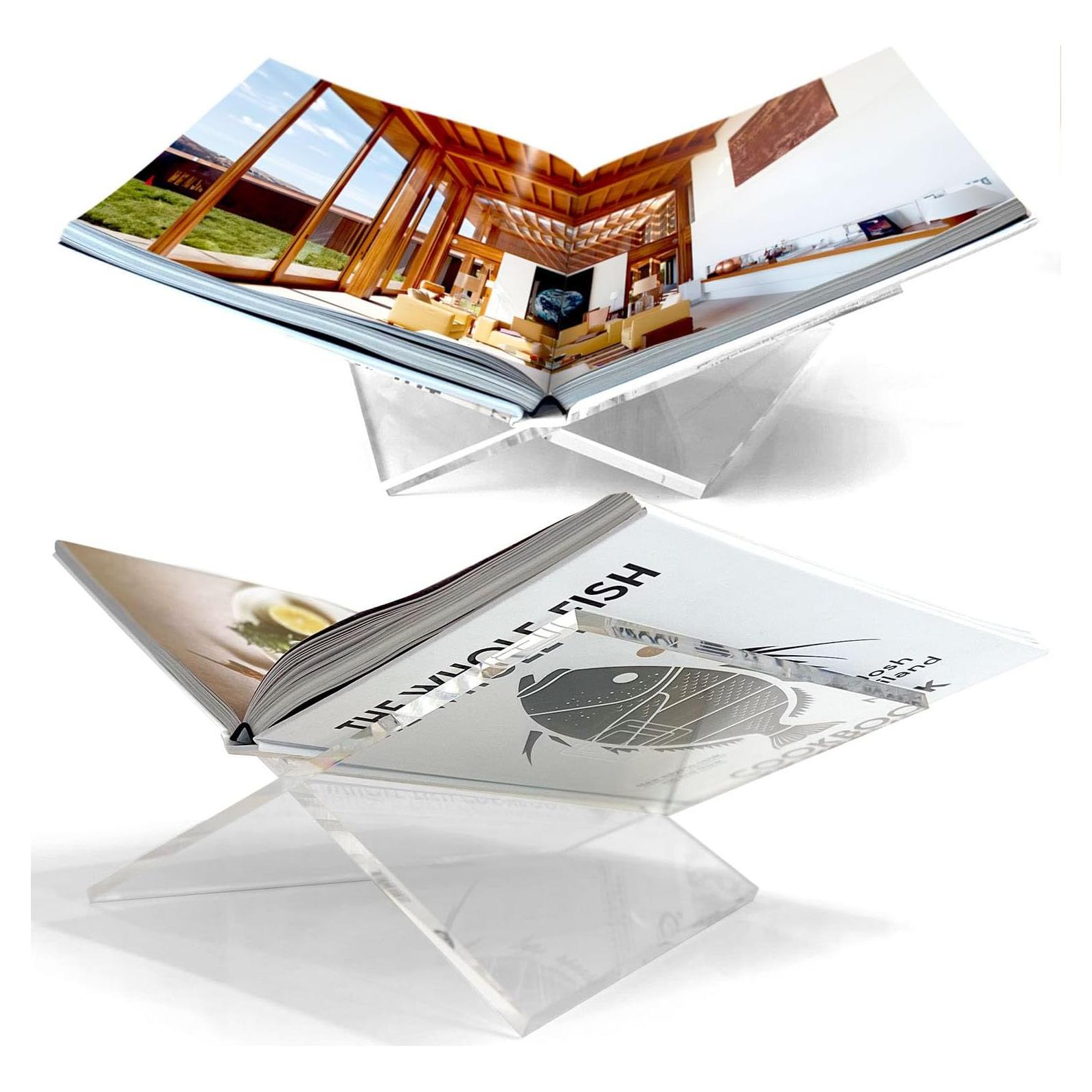 Soporte de Libro Acrílico Claro Baseline IGR Grande 32x24x14 cm