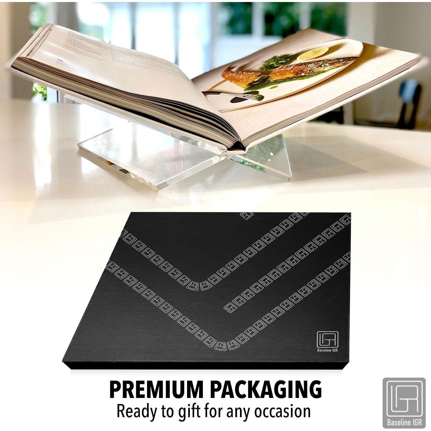 Soporte de Libro Acrílico Claro Baseline IGR Grande 32x24x14 cm