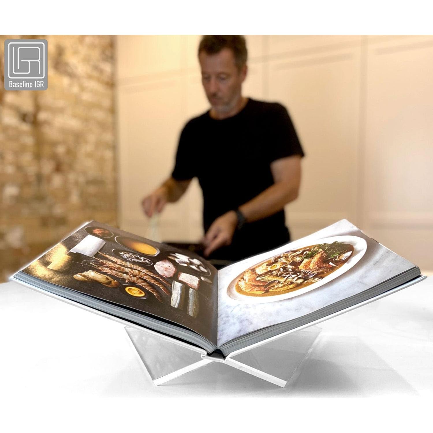 Soporte de Libro Acrílico Claro Baseline IGR Grande 32x24x14 cm