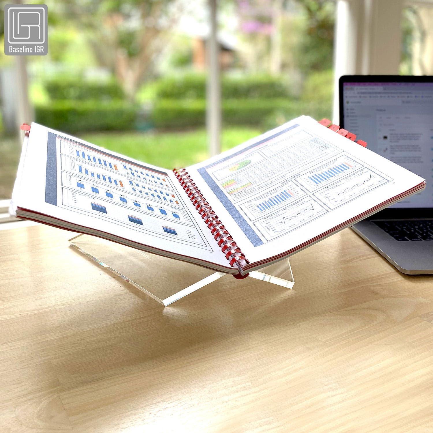 Soporte de Libro Acrílico Claro Baseline IGR Grande 32x24x14 cm