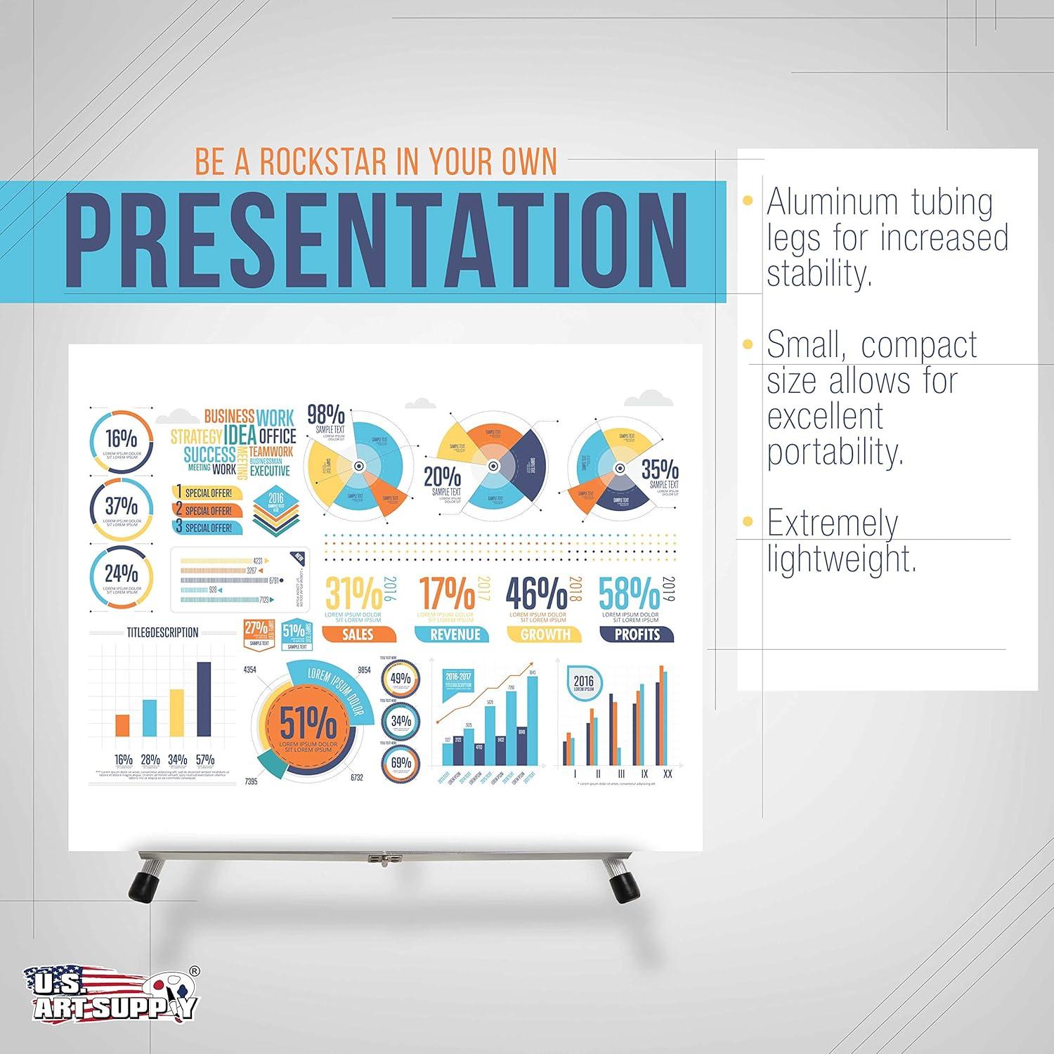 Caballete de Mesa Plegable Aluminio Suministro de Arte 38 cm