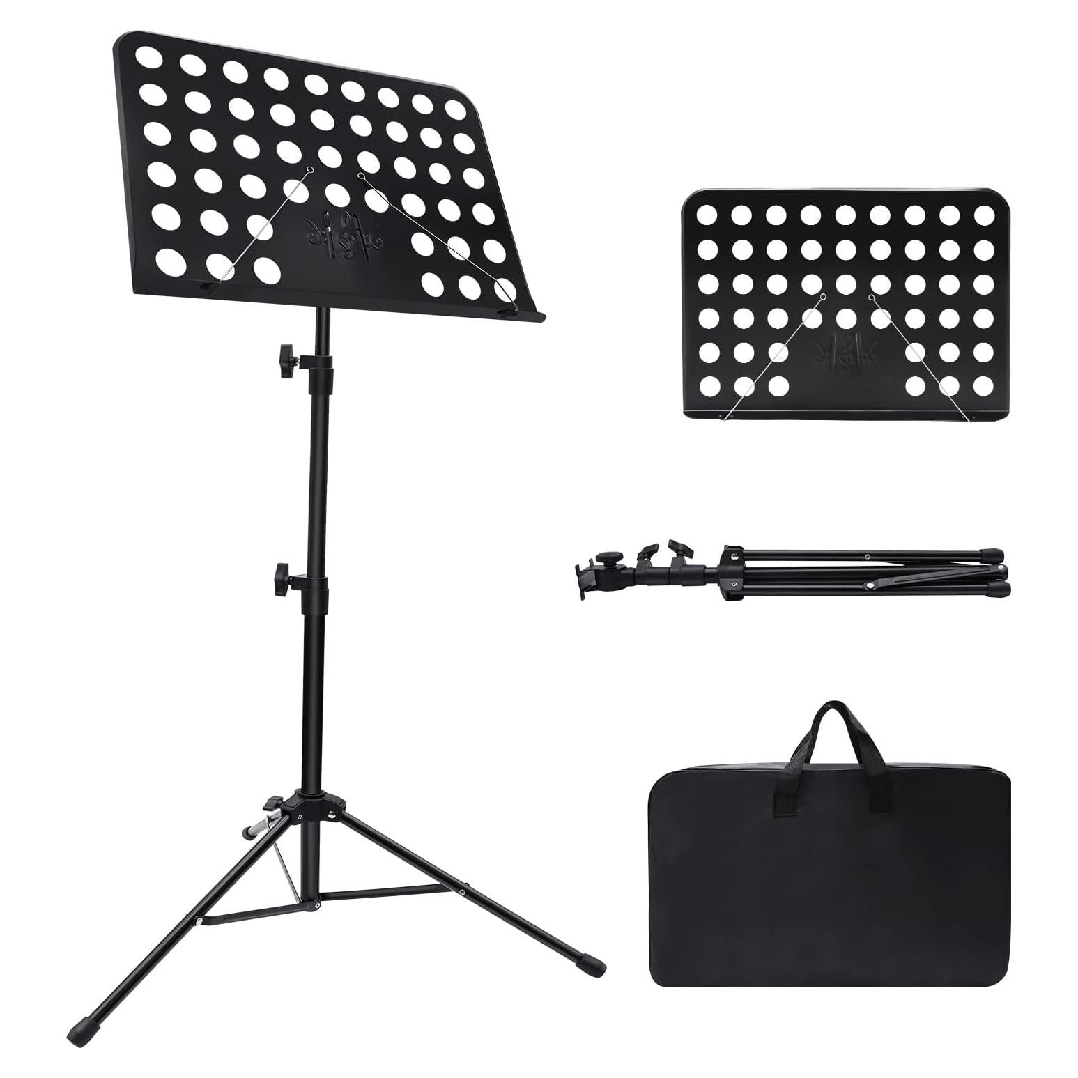 Soporte de Partituras Ajustable con Bolsa de Transporte - 1 Paquete
