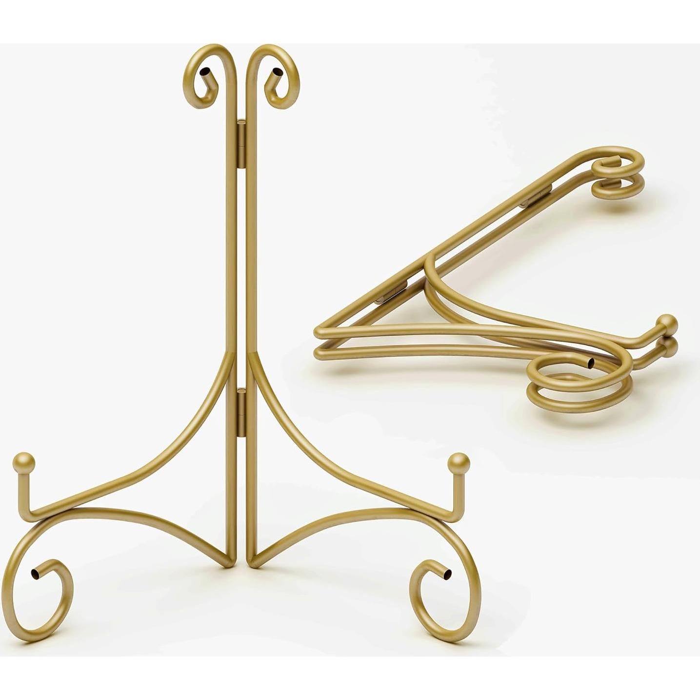 Soporte de Placa Plegable HEMYLU 30.48 cm Dorado para Exhibición