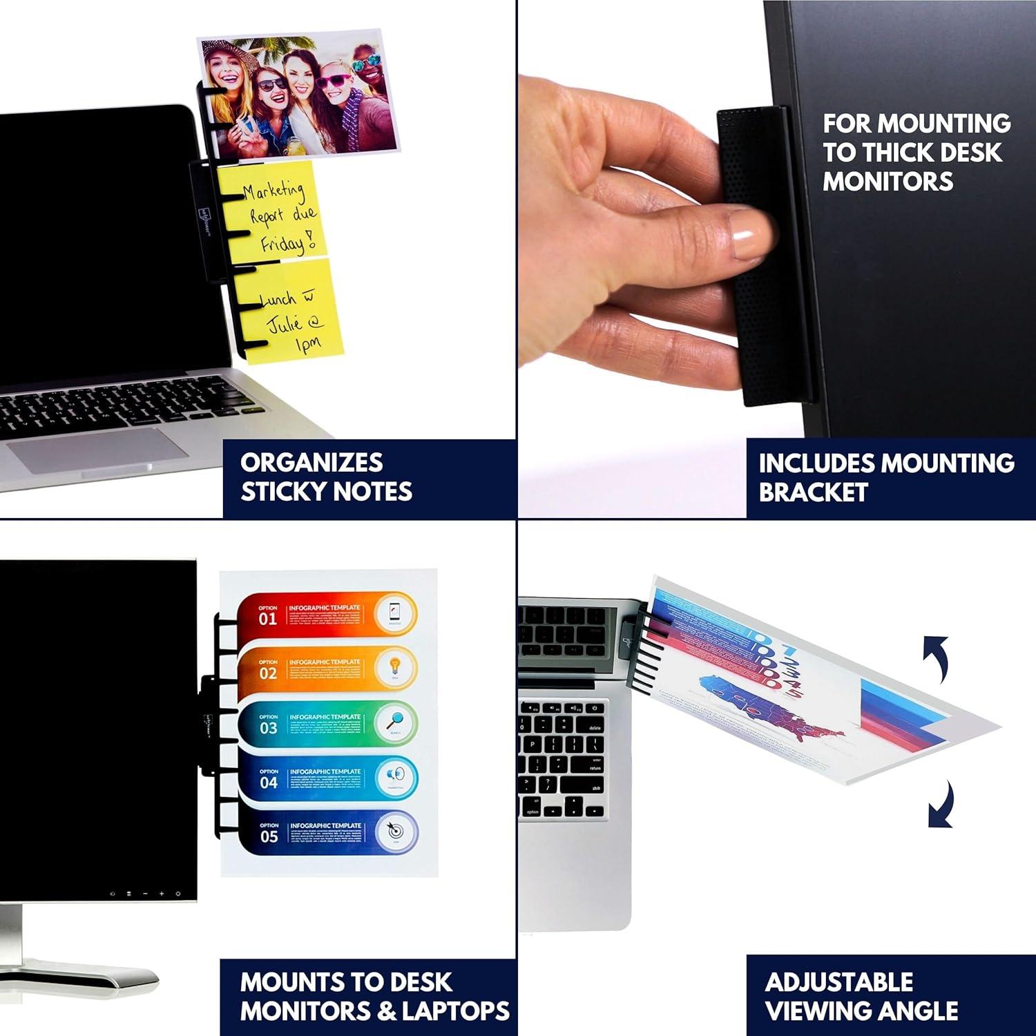 Soporte de Documentos Note Tower para Monitor y Laptop Negro