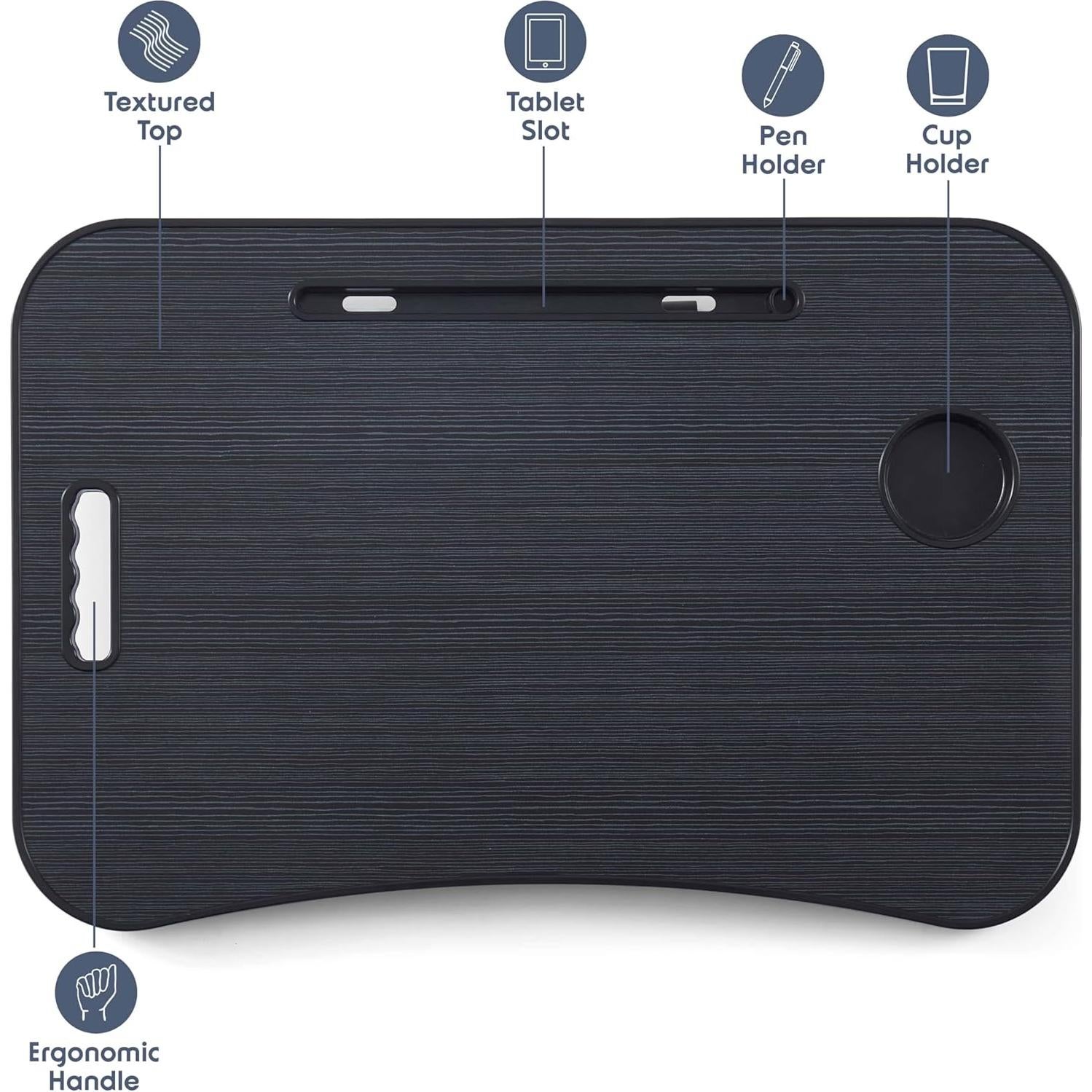 Mesa de bandeja para cama Nestl, portátil y ajustable, 39.37x59.69cm