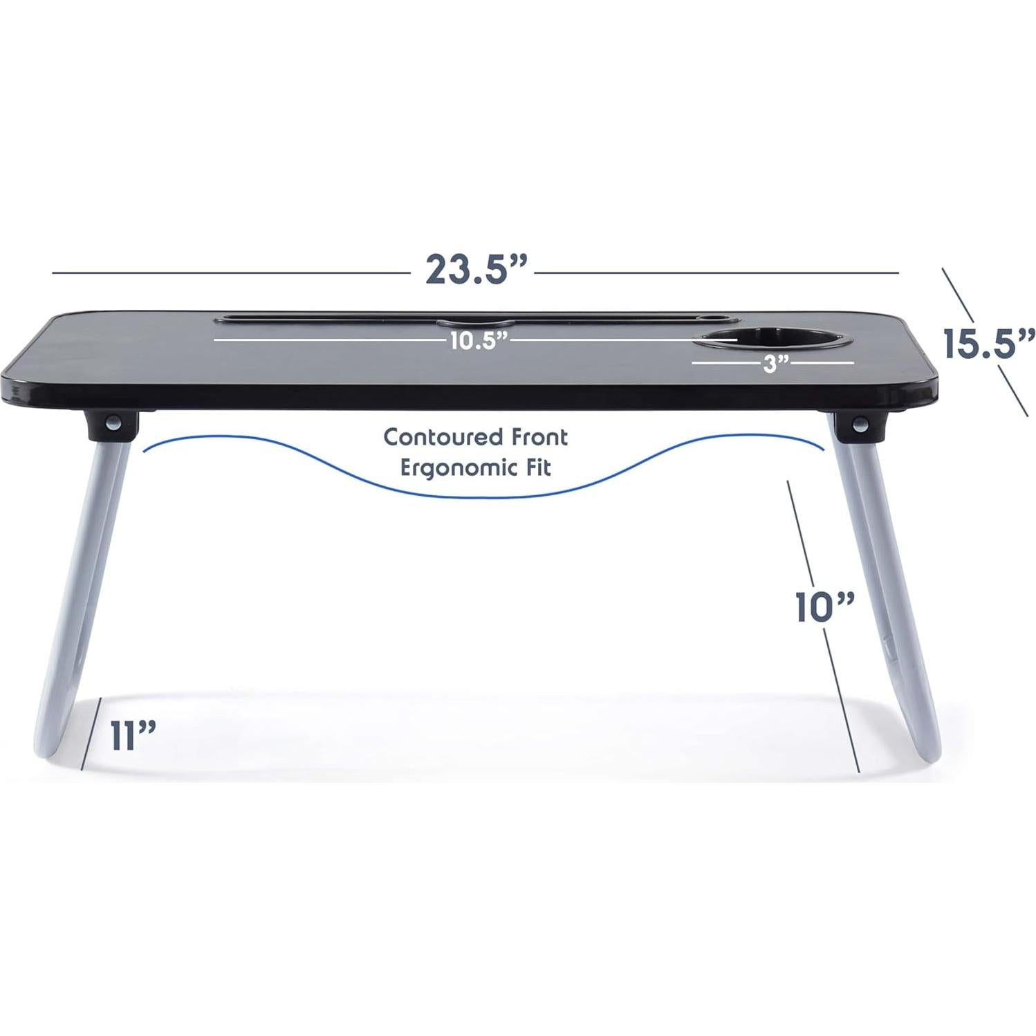 Mesa de bandeja para cama Nestl, portátil y ajustable, 39.37x59.69cm