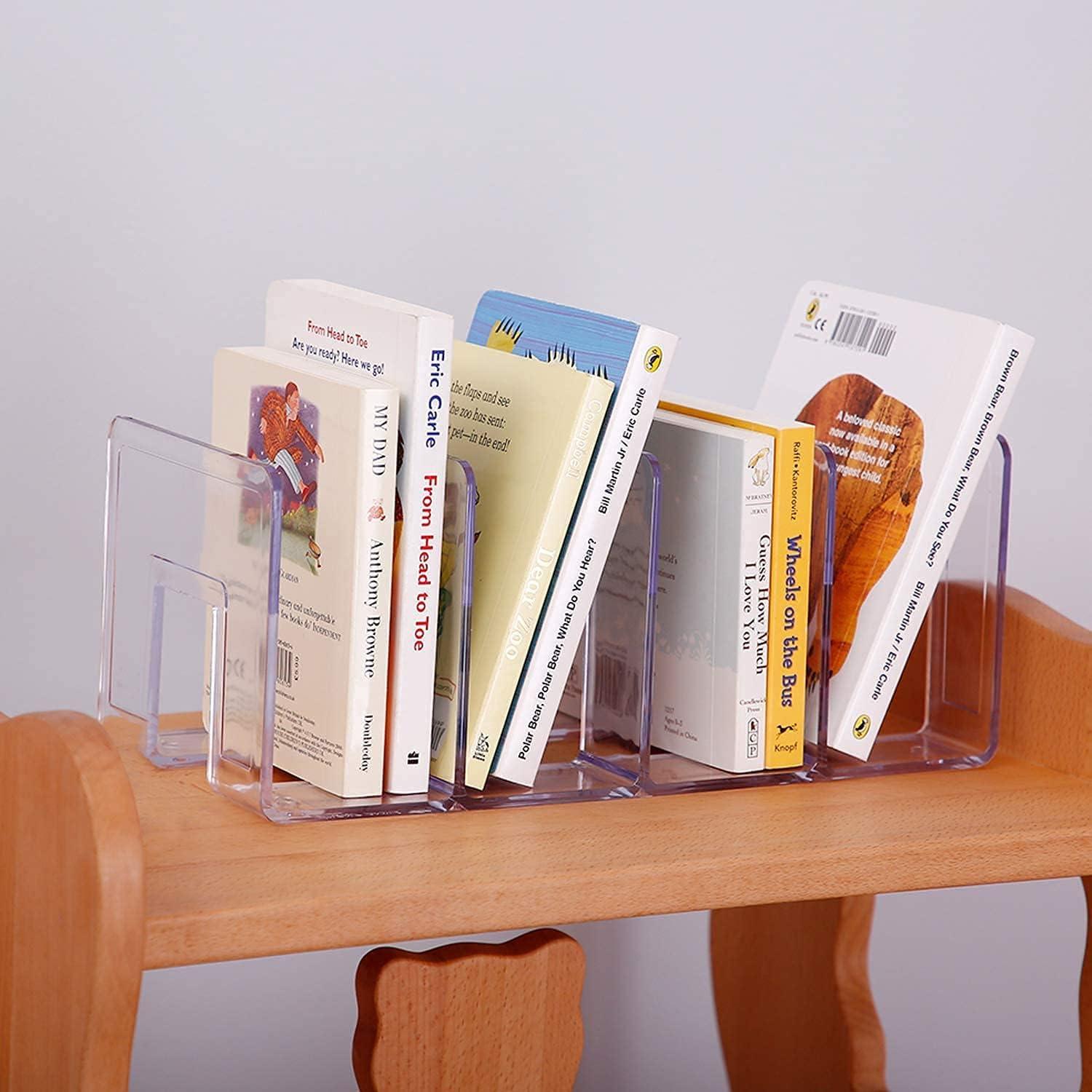 Organizador de Archivos Acrílico YAGELI 4 Secciones Transparente