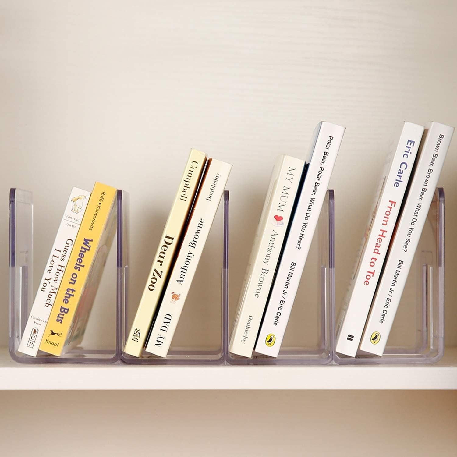 Organizador de Archivos Acrílico YAGELI 4 Secciones Transparente