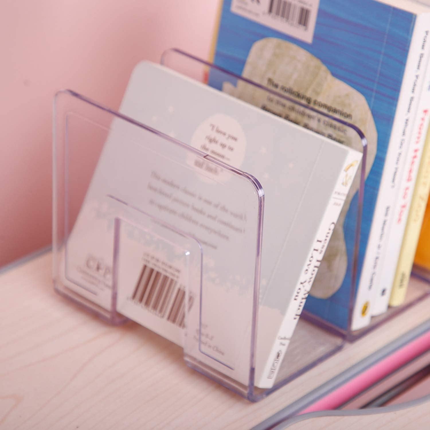 Organizador de Archivos Acrílico YAGELI 4 Secciones Transparente