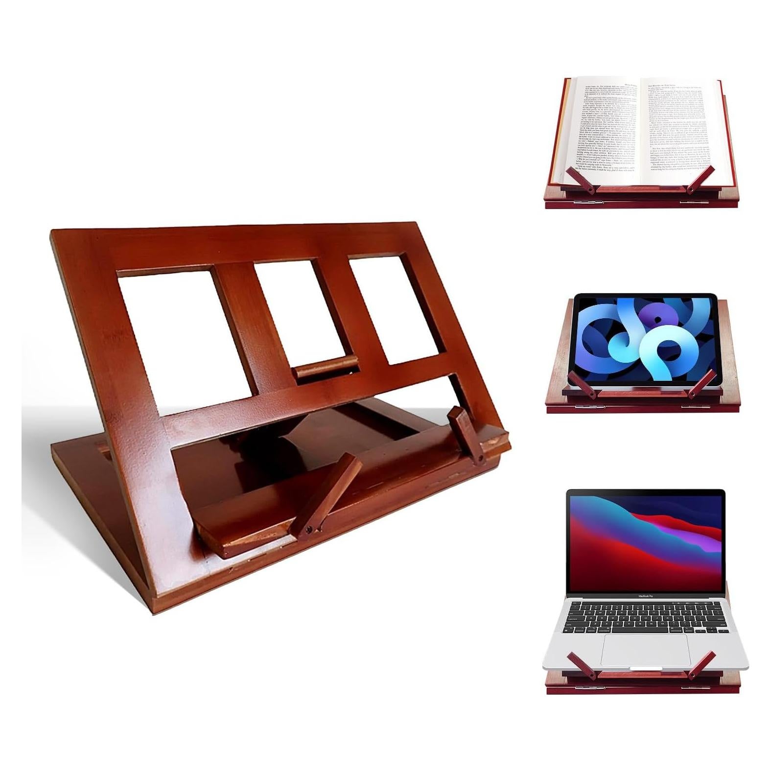 Soporte de Libro de Bambú Ajustable Muracktange 23x33 cm