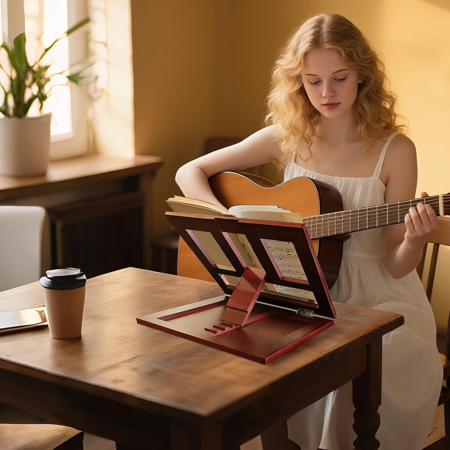 Soporte de Libro de Bambú Ajustable Muracktange 23x33 cm