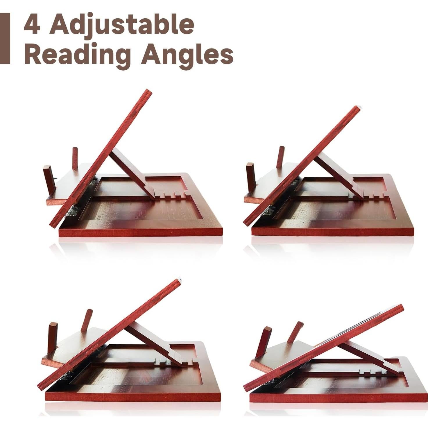 Soporte de Libro de Bambú Ajustable Muracktange 23x33 cm