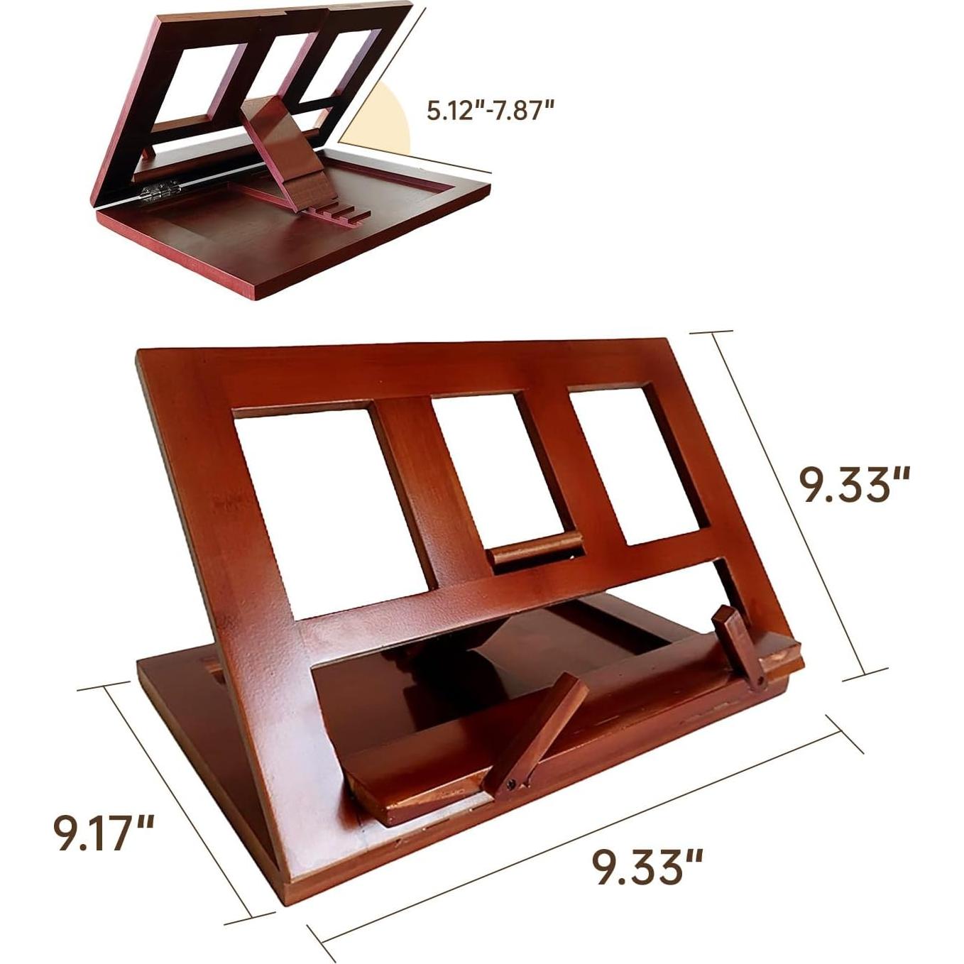 Soporte de Libro de Bambú Ajustable Muracktange 23x33 cm