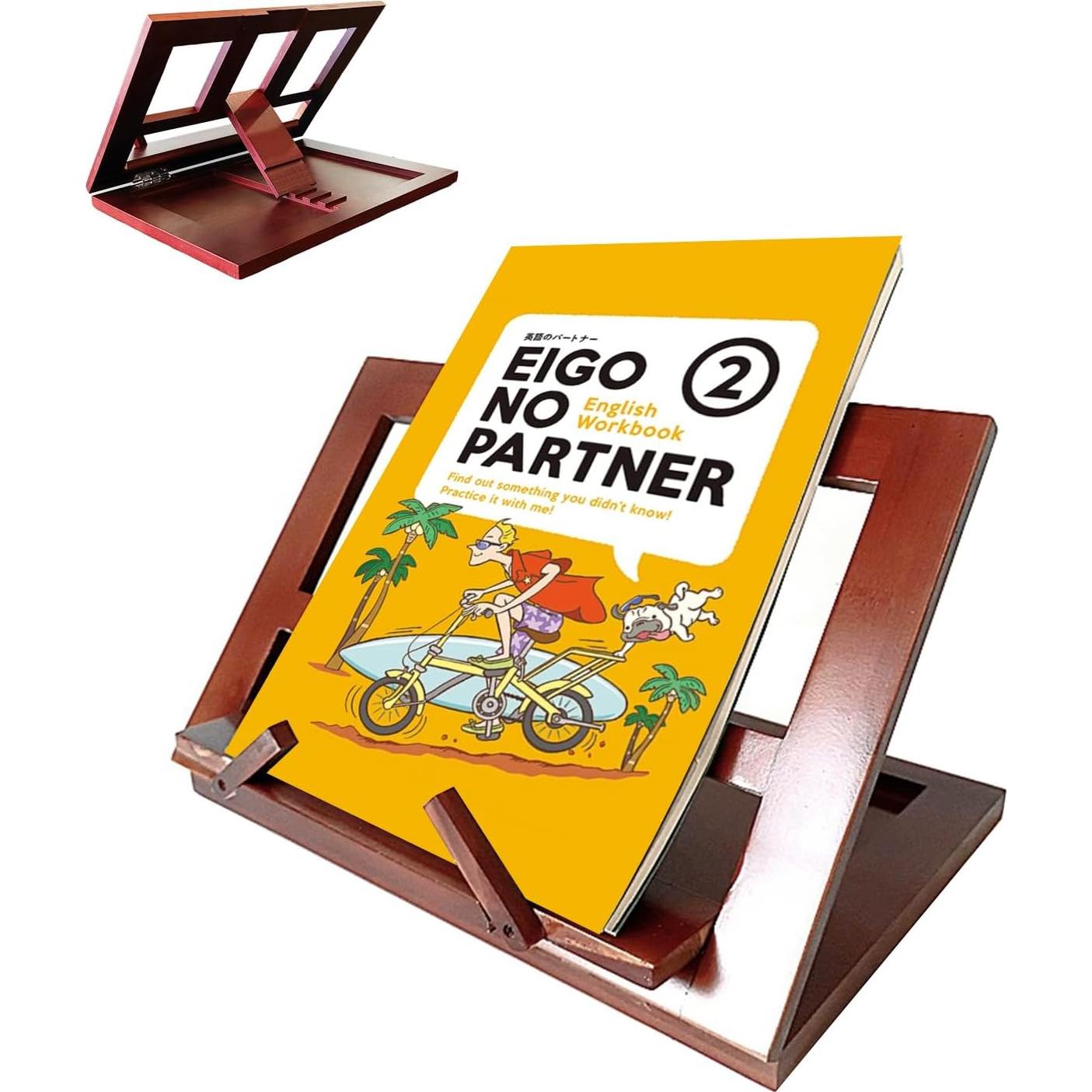 Soporte de Libro de Bambú Ajustable Muracktange 23x33 cm