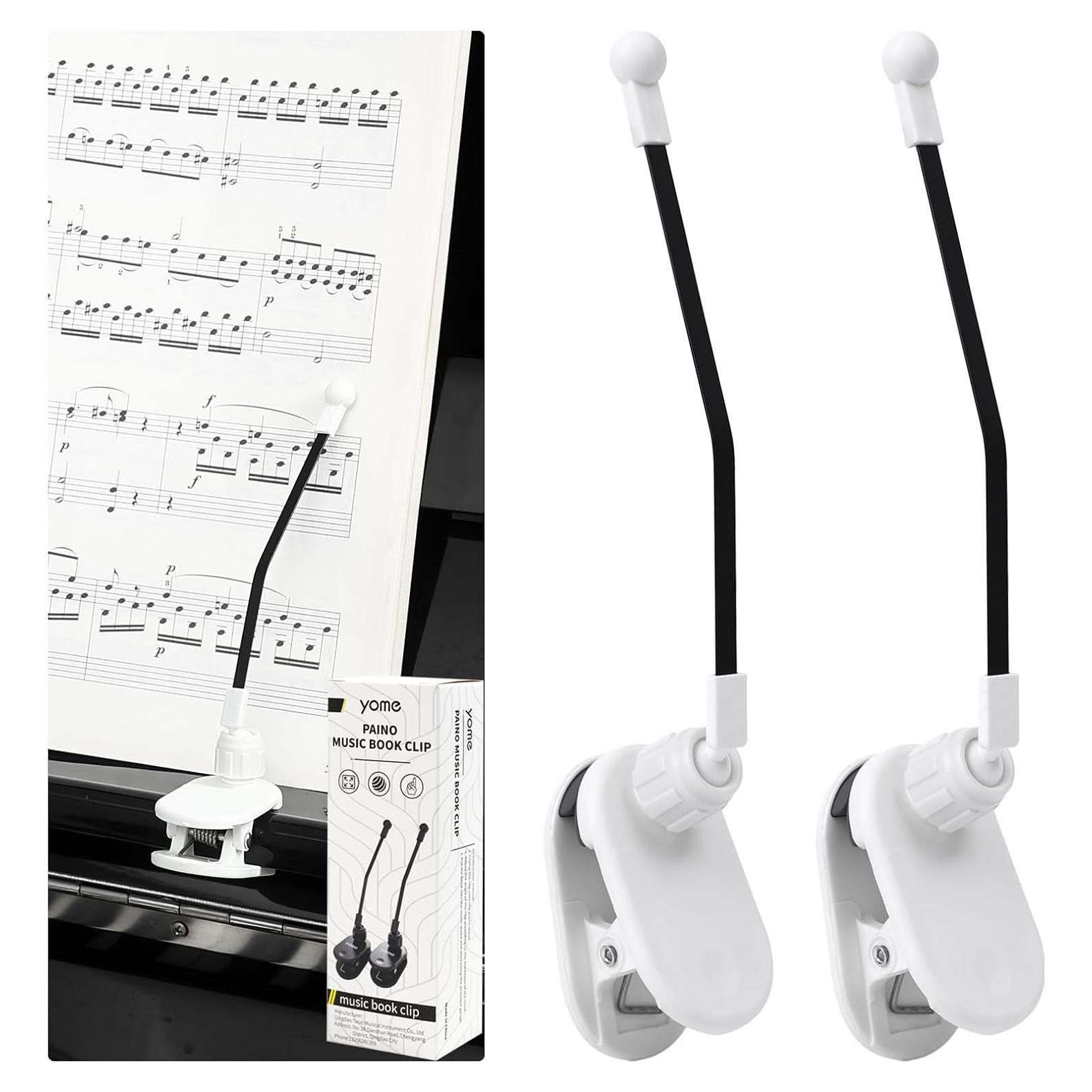 Clip de Libro de Música de Piano ASKJDP - Durable y Ajustable
