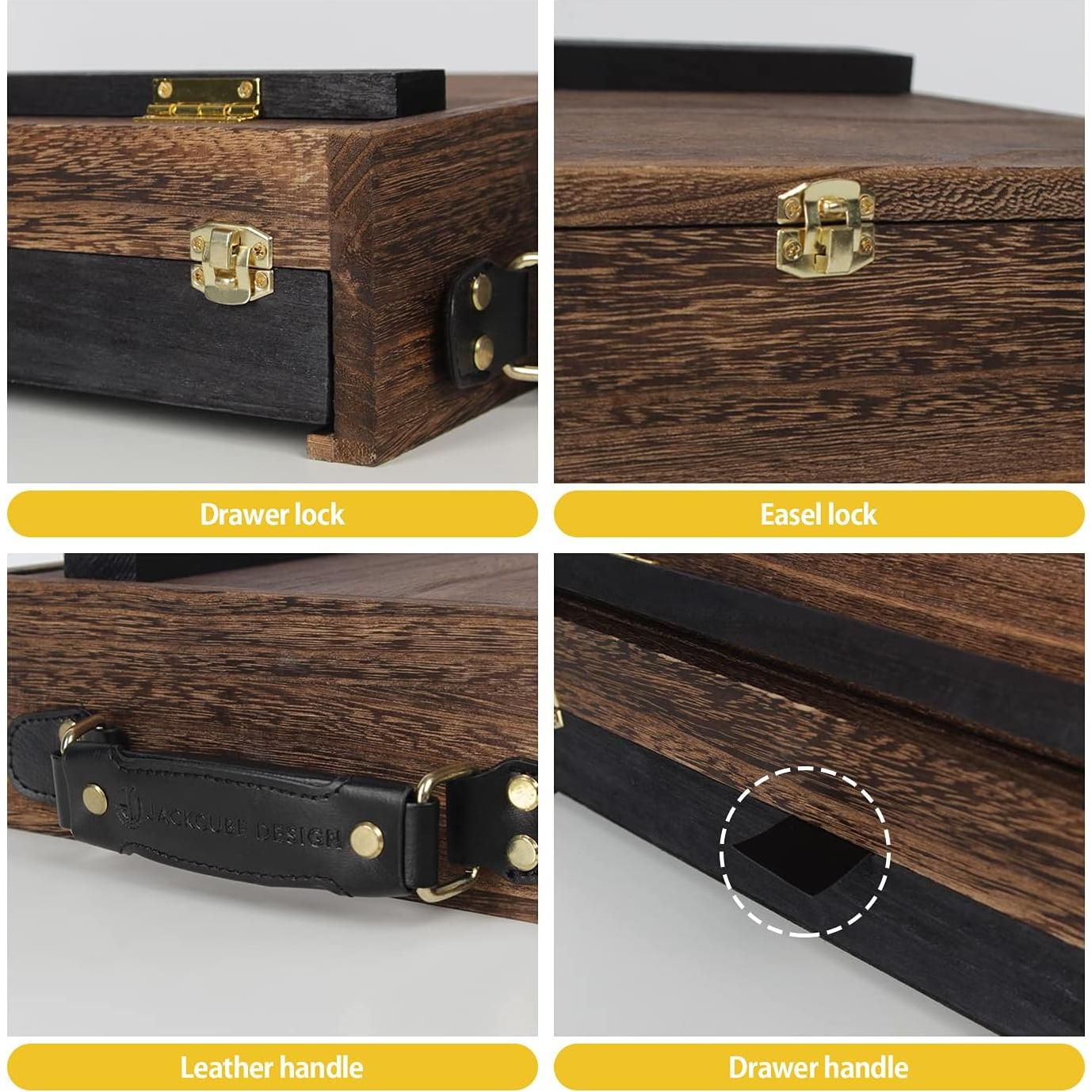 Caballete de Madera Rústica Ajustable J JACKCUBE DESIGN 26.2x35.6cm