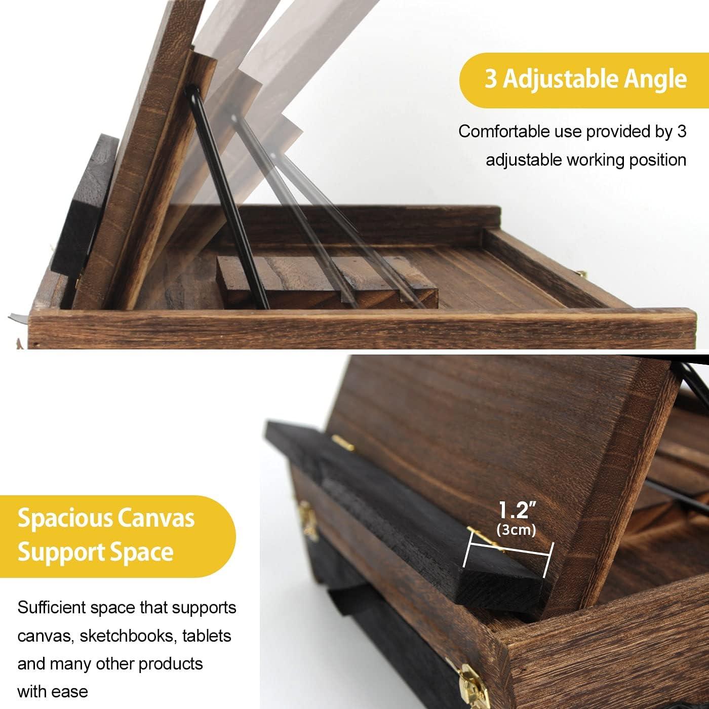 Caballete de Madera Rústica Ajustable J JACKCUBE DESIGN 26.2x35.6cm