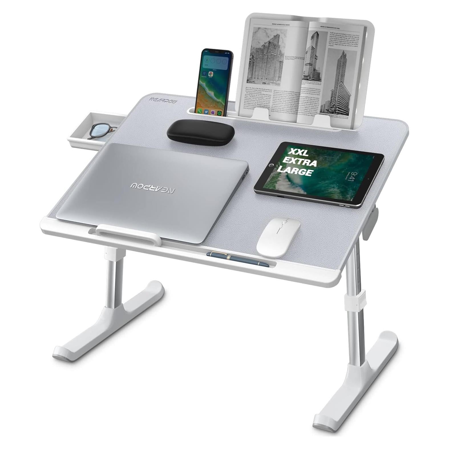 Mesa de Cama Ajustable NEARPOW para Laptop y Escritura - Gris