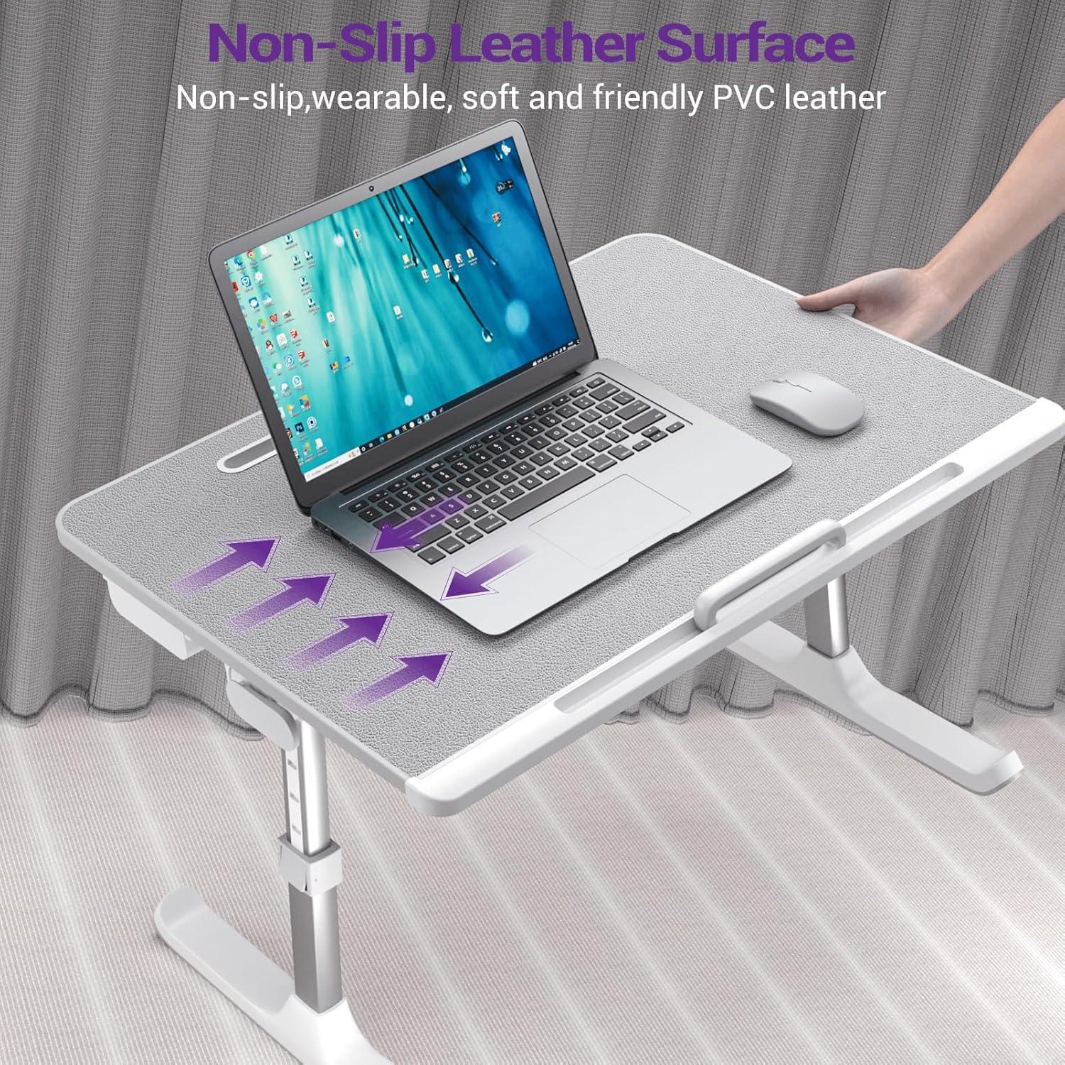 Mesa de Cama Ajustable NEARPOW para Laptop y Escritura - Gris