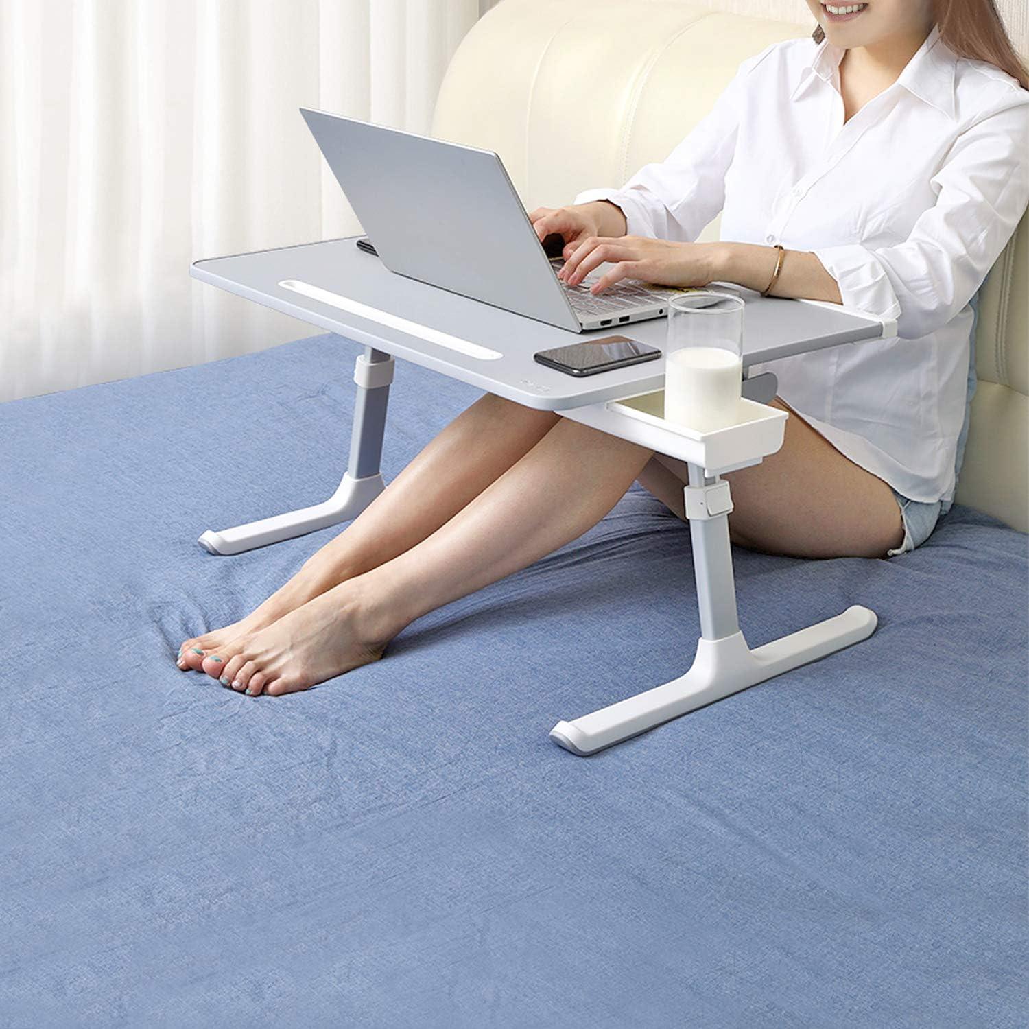 Mesa de Cama Ajustable NEARPOW para Laptop y Escritura - Gris