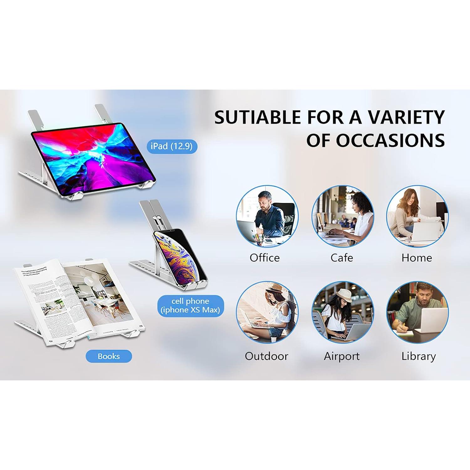 Soporte Ajustable para Laptop ZSIMC de Aluminio Plegable 27.3 cm