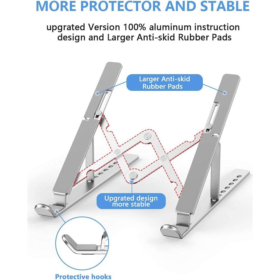 Soporte Ajustable para Laptop ZSIMC de Aluminio Plegable 27.3 cm