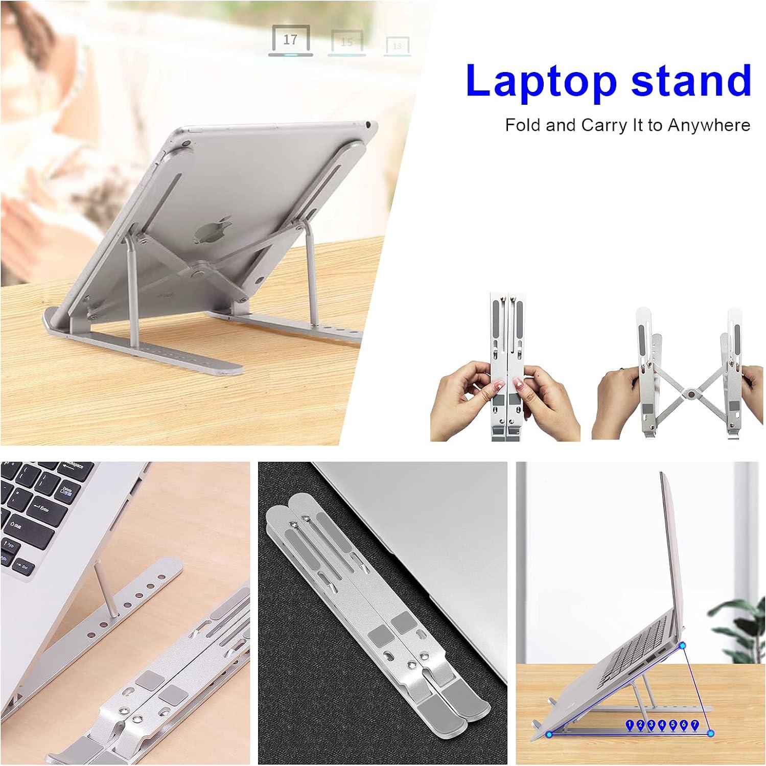 Soporte Ergonómico para Laptop YIKUROOS Ajustable Plata 7 Ángulos