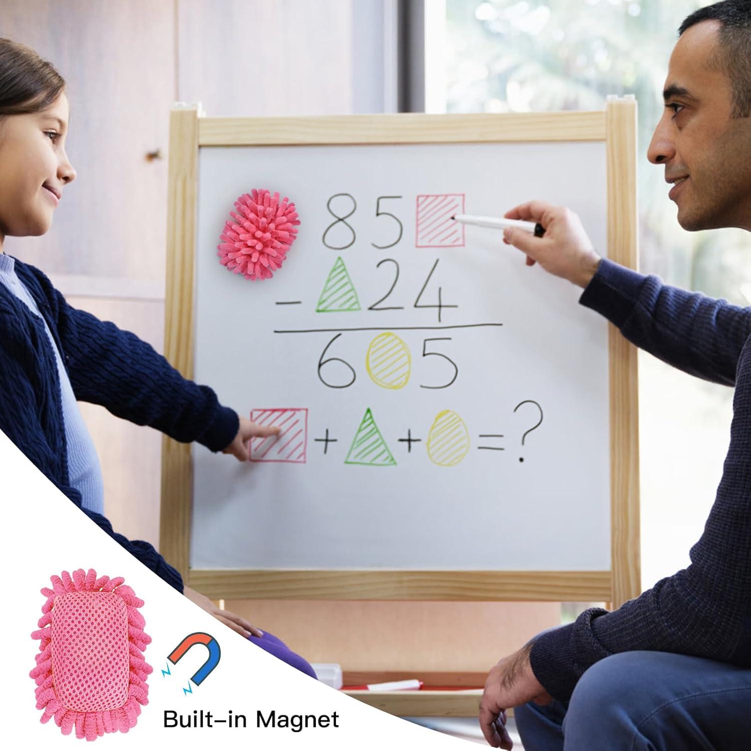 Borrador de Pizarra Blanca Magnético SITHON 4 Piezas Microfibra