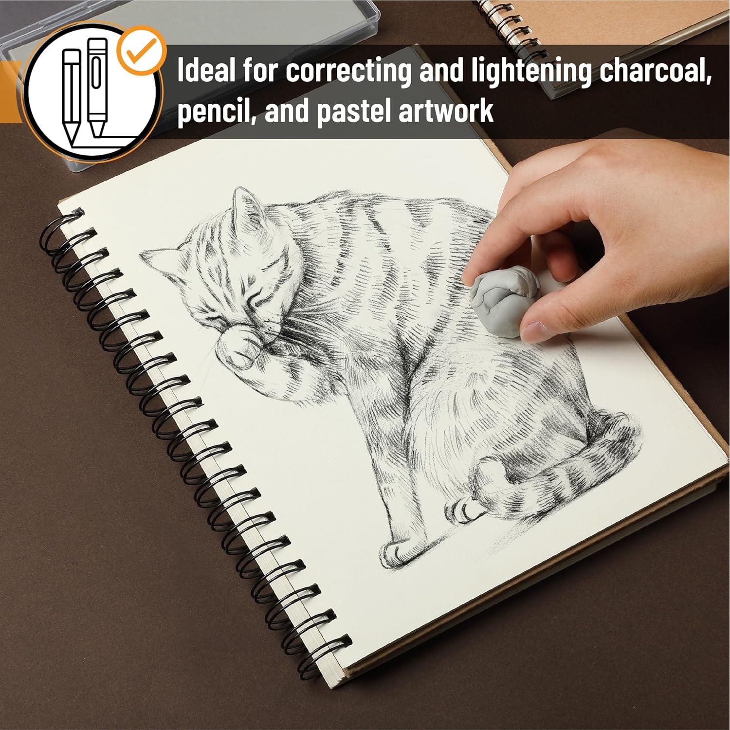 Gomas Amasadas Mr. Pen - Paquete de 4, Gris, 16x7 cm