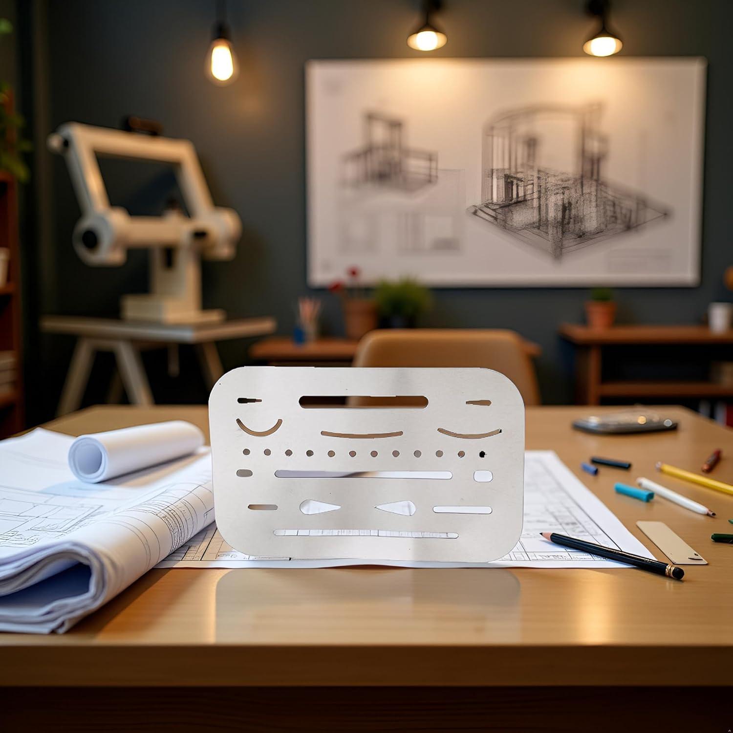 Escudo de Borrado Acero Inoxidable Junfamilee 9.4x6.1cm 26 Aperturas