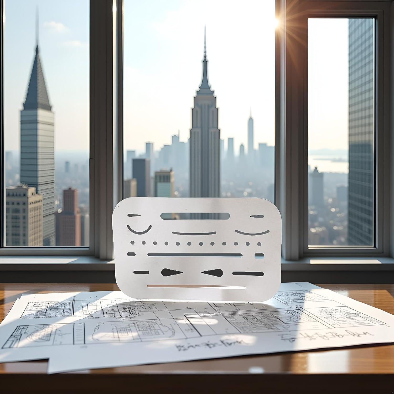 Escudo de Borrado Acero Inoxidable Junfamilee 9.4x6.1cm 26 Aperturas