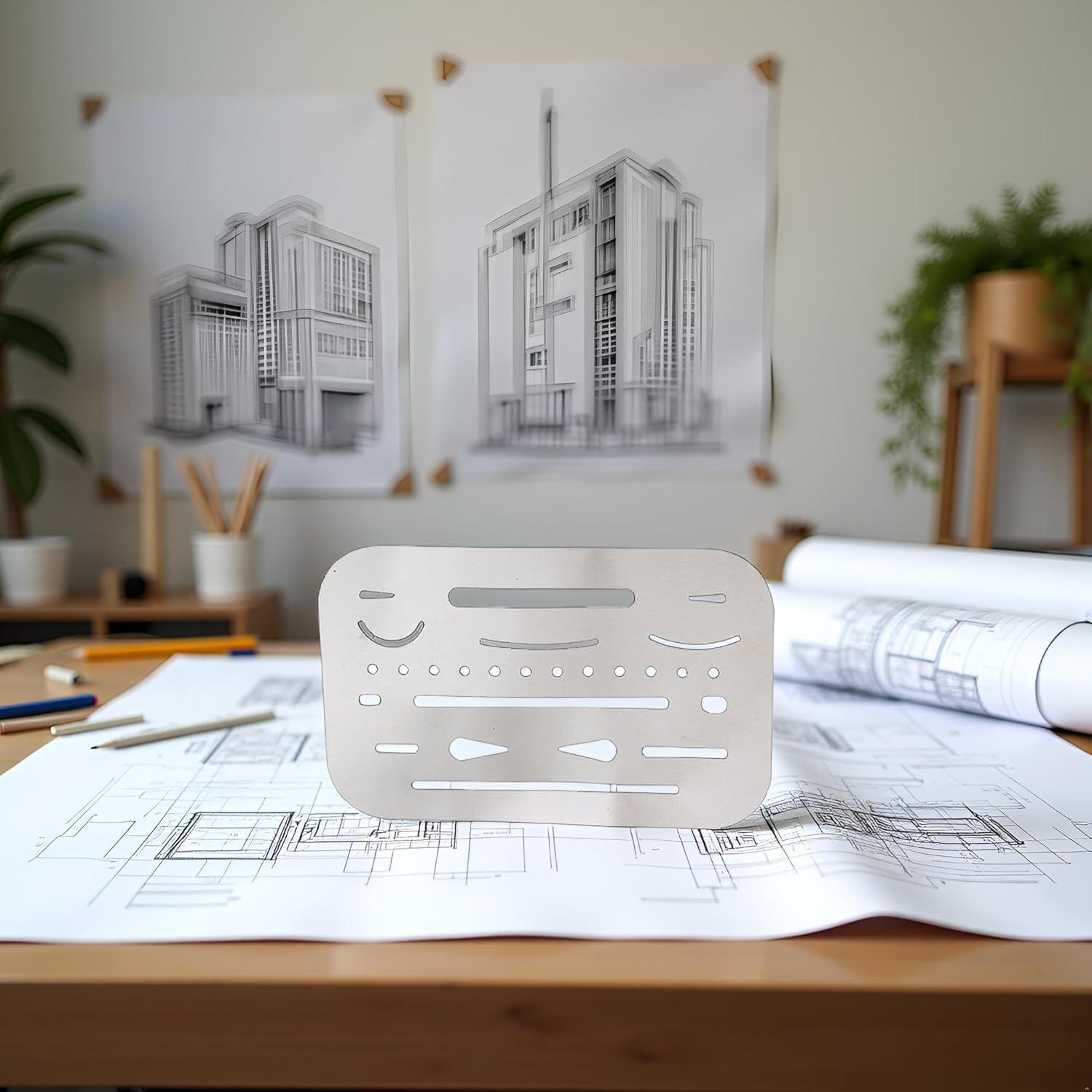 Escudo de Borrado Acero Inoxidable Junfamilee 9.4x6.1cm 26 Aperturas