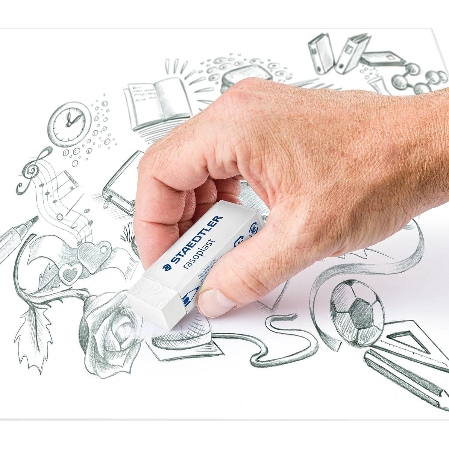 Borrador de lápiz Staedtler Rasoplast grande - Paquete de 5