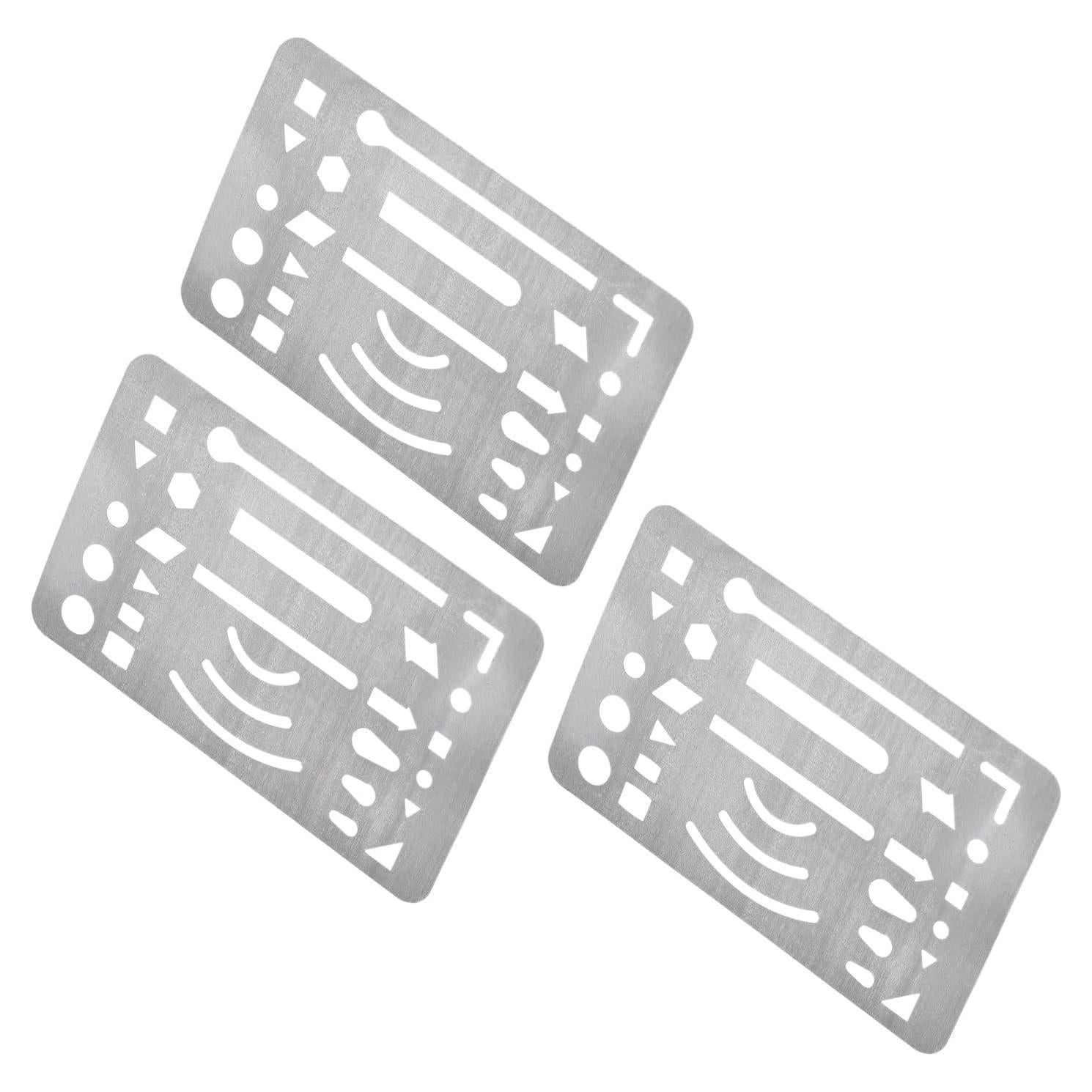 Plantillas de Dibujo Kozelo - 3 Piezas Acero Inoxidable 27 Patrones