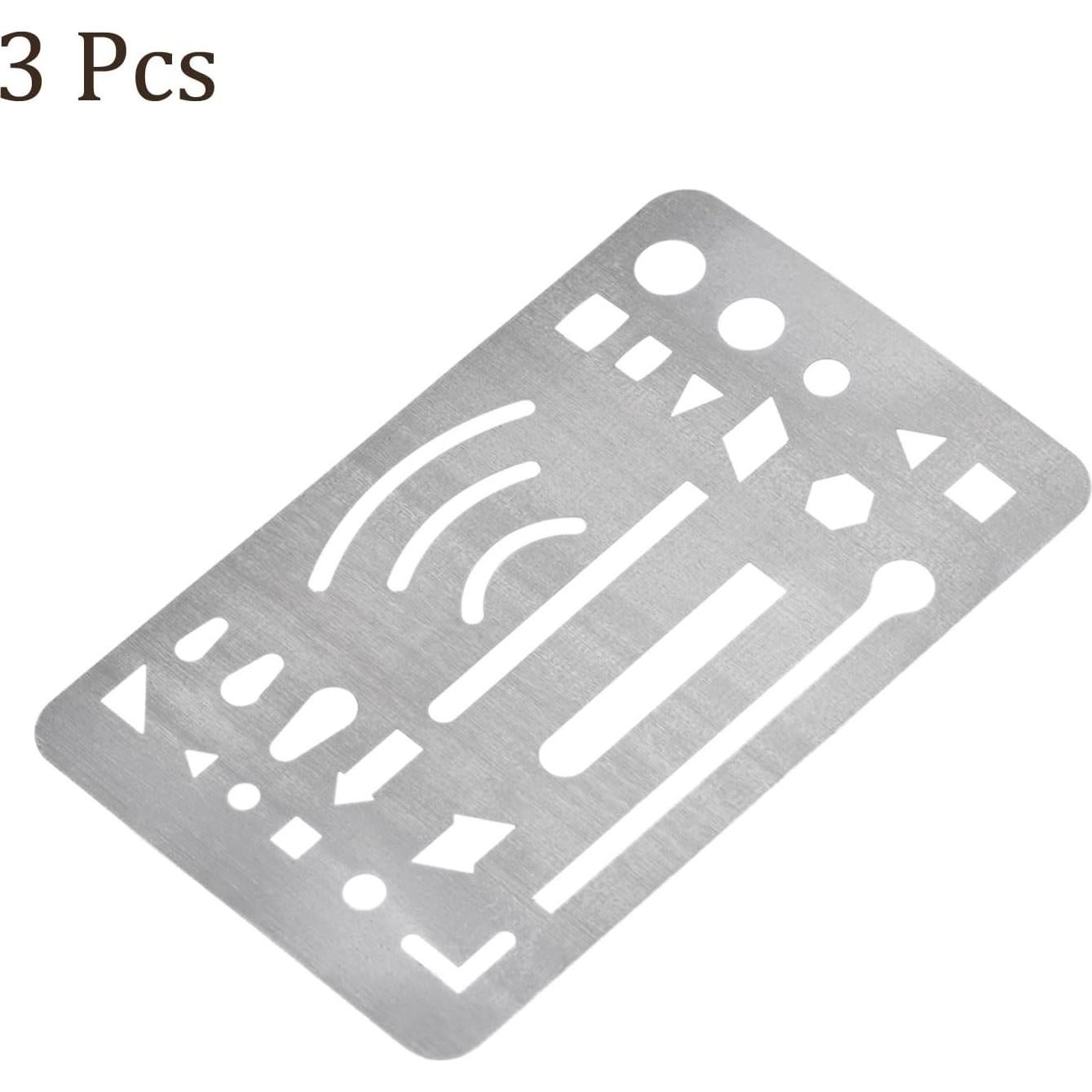Plantillas de Dibujo Kozelo - 3 Piezas Acero Inoxidable 27 Patrones