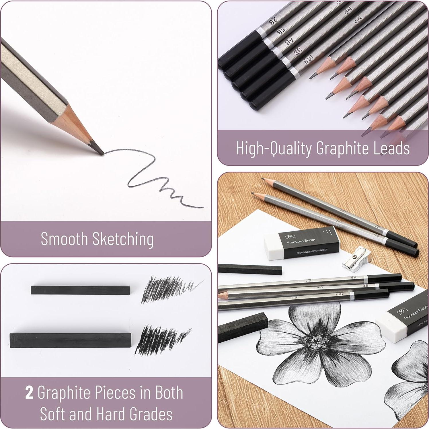 Set de Dibujo Mr. Pen: Gomas, Lápices y Cepillo para Artistas