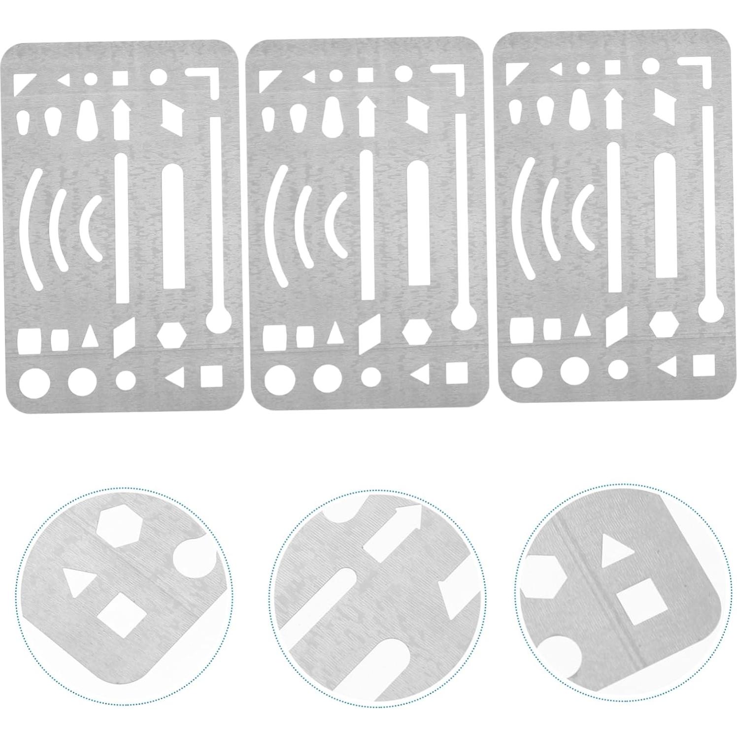 Plantilla de Borrado de Acero Inoxidable Veemoon 9.09x5.21cm