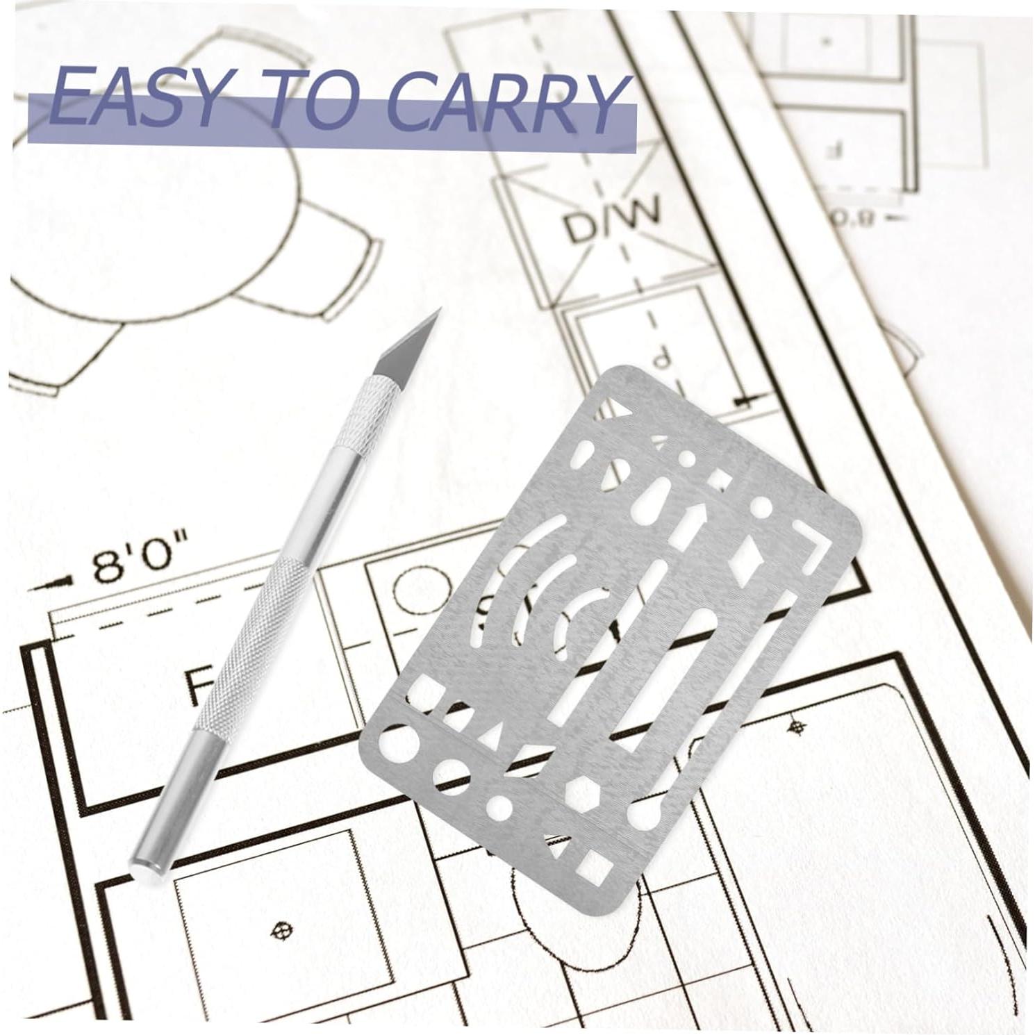 Plantilla de Borrado de Acero Inoxidable Veemoon 9.09x5.21cm
