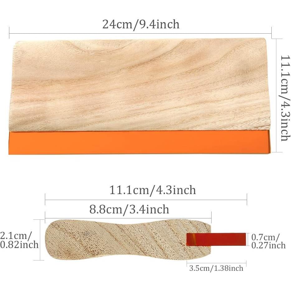 Rasqueta de Serigrafía Caydo 24 cm Dureza 75 Ancho 11 cm
