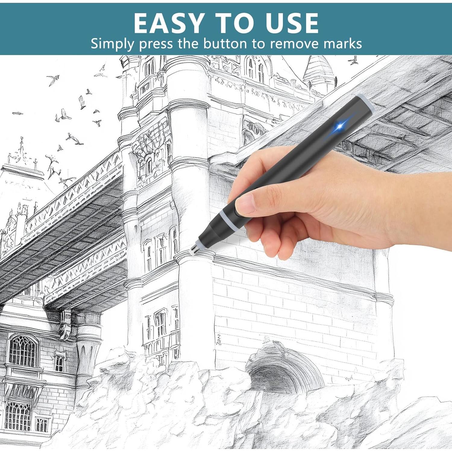 Borrador Eléctrico Recargable Foyucool con 220 Recambios