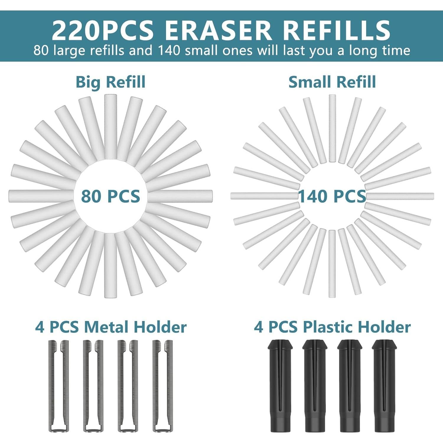 Borrador Eléctrico Recargable Foyucool con 220 Recambios