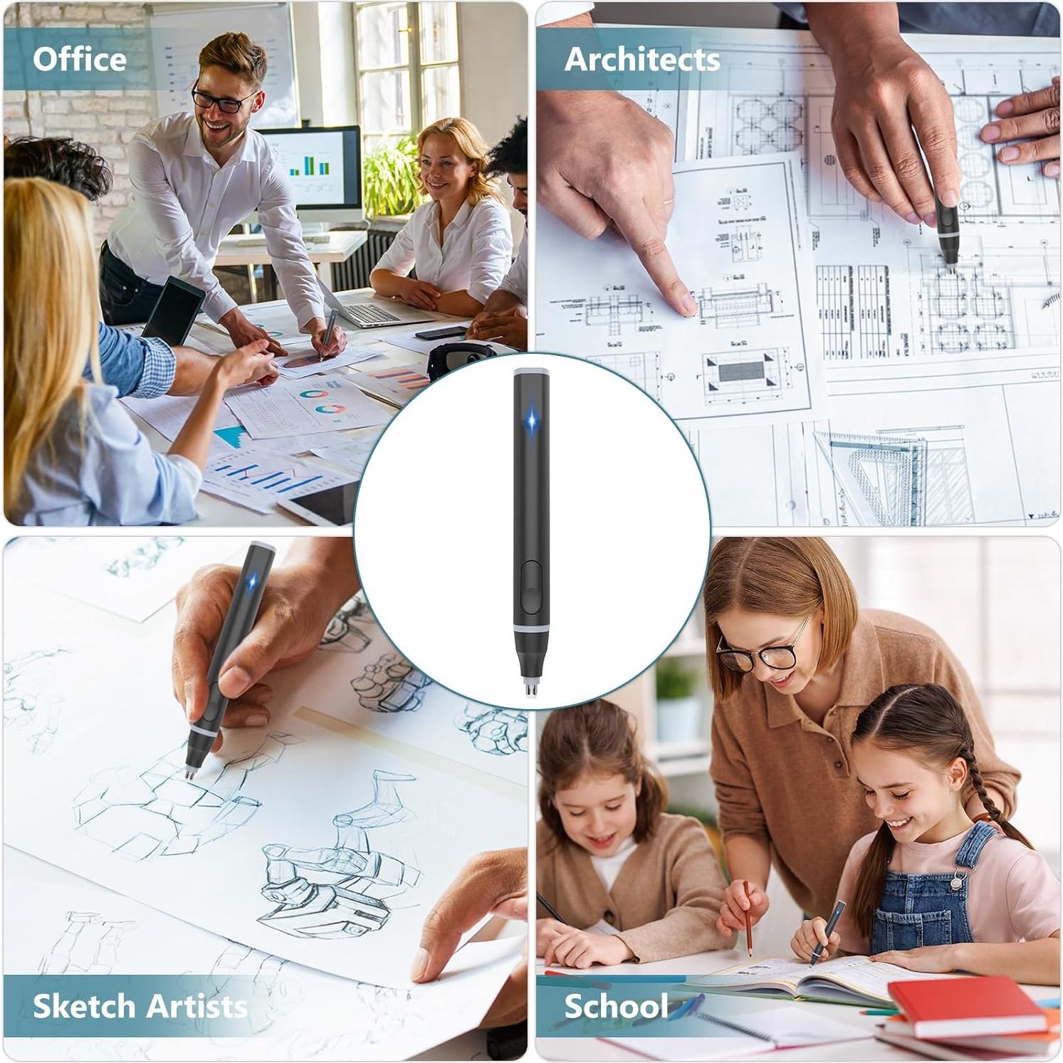 Borrador Eléctrico Recargable Foyucool con 220 Recambios