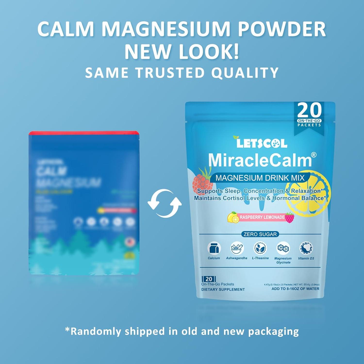Mezcla en Polvo MiracleCalm 20 Paquetes - Magnesio y Calcio